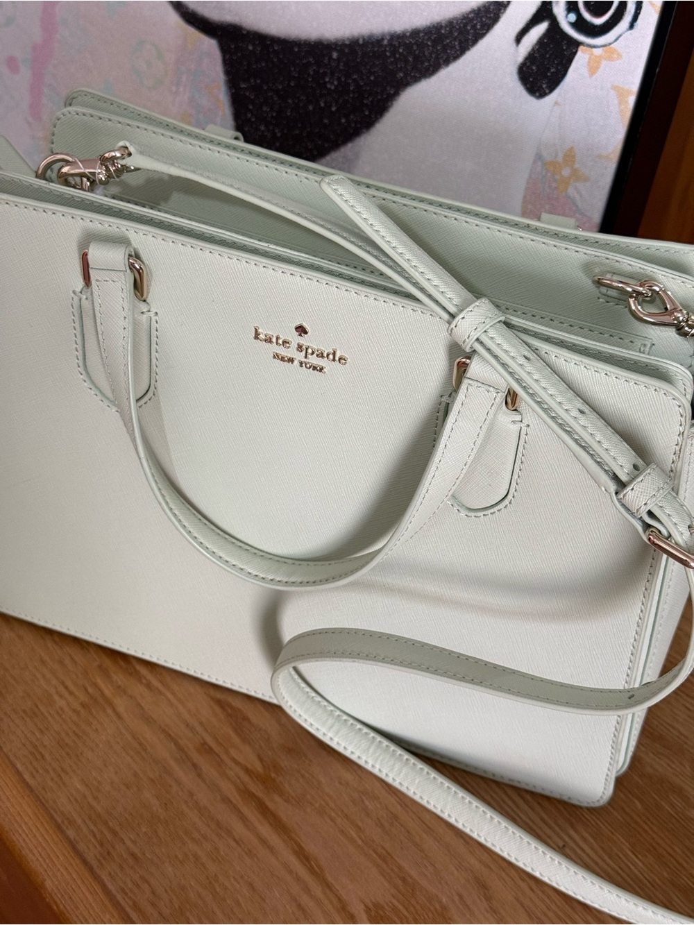 kate spade Mint Green Saffiano Leather Satchel